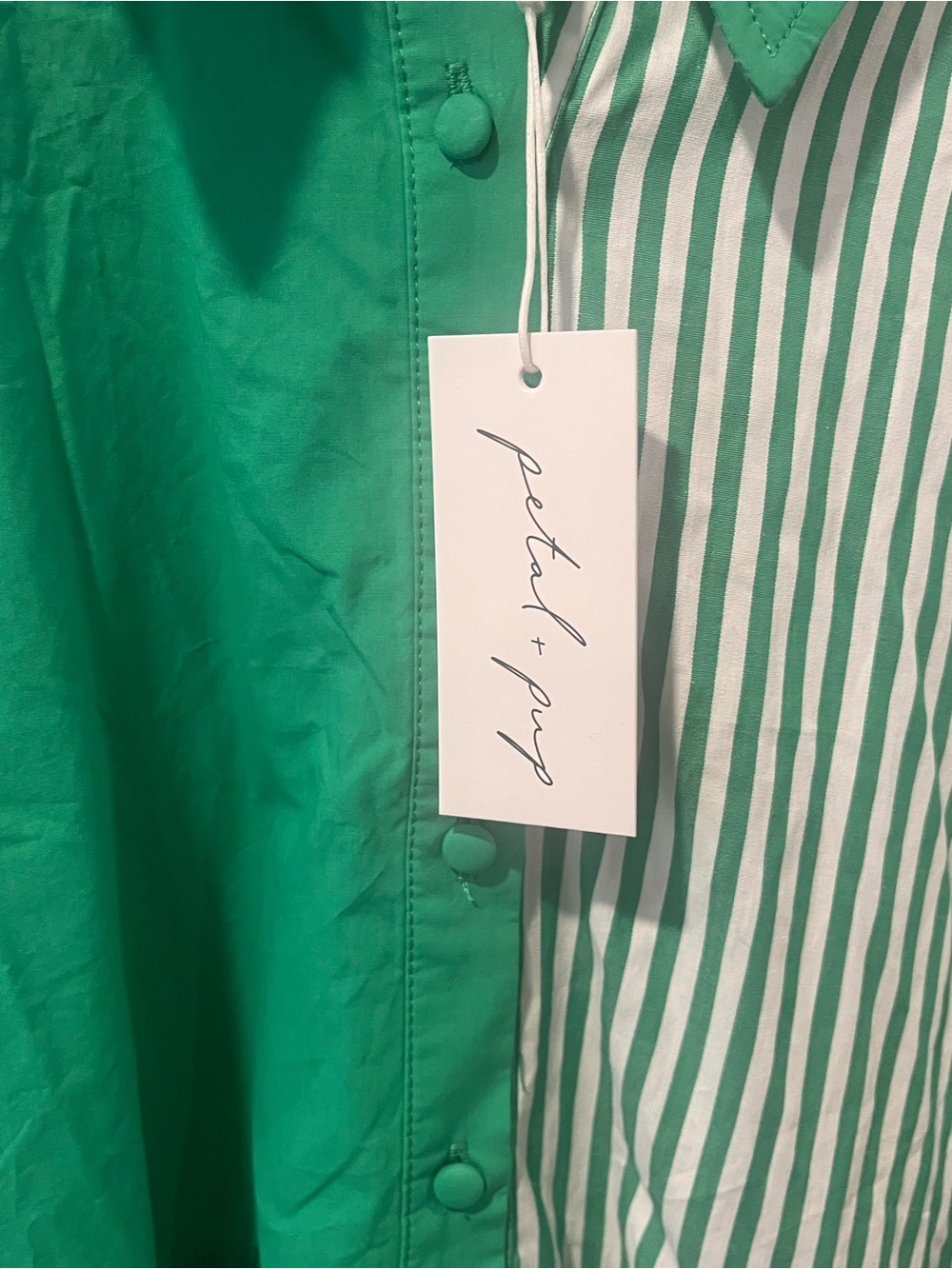 Petal & pup Women's Didi Frill Mini Dress Size Small NWT Green - Picture 5 of 11